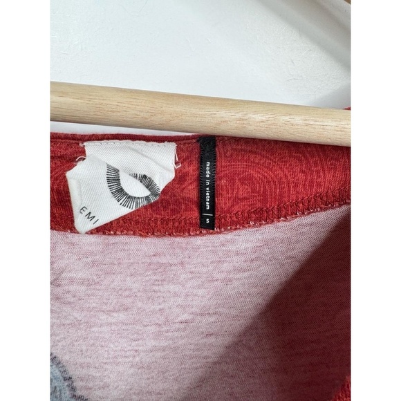 Akemi + Kin Anthro Multi-Color Tunic Top 3/4 Sleeve Sz S Boho Festival Folk Art - Picture 8 of 11